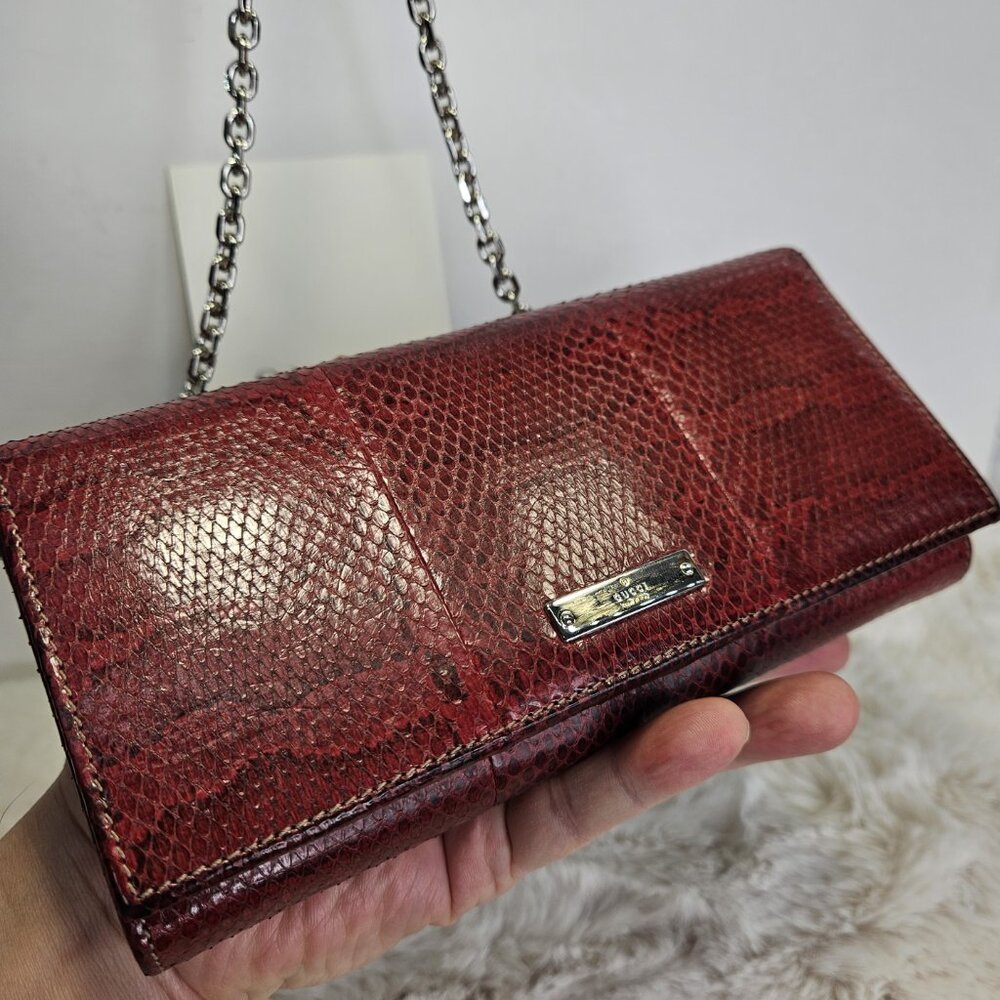 Gucci Red Python eather WOC - Picture 4 of 16